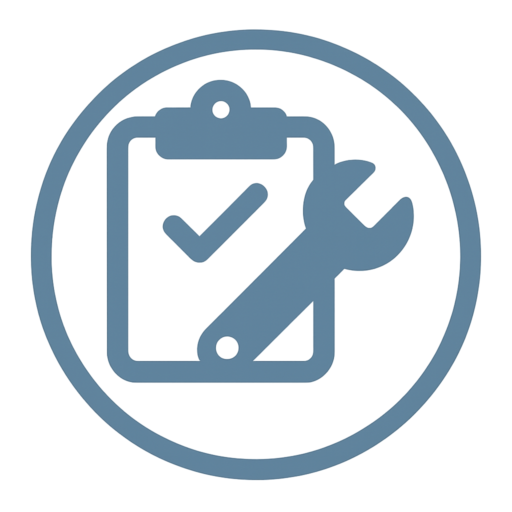Icon representing administrative property management services, including maintenance coordination, renovations, and compliance for landlords in Verdun, Lasalle, and Montreal's South-West.